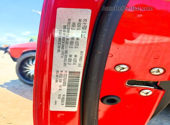 2C3CDZAG2GH326183 2016 DODGE CHALLENGER Red VIN კოდის სტიკერის ხედი