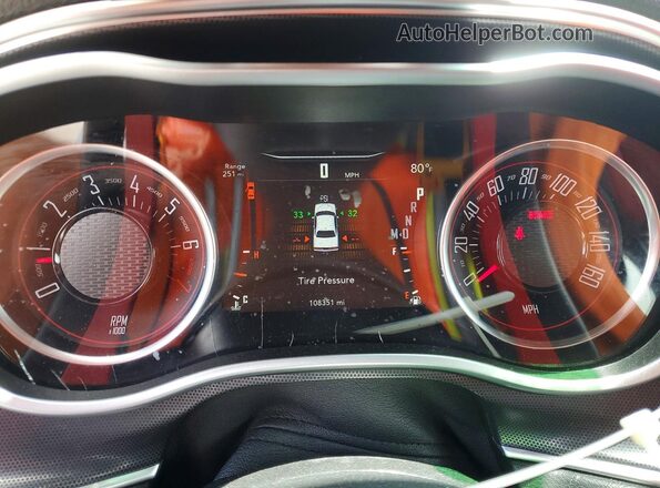 2C3CDZAG2JH327762 2018 DODGE CHALLENGER White Instrument cluster view