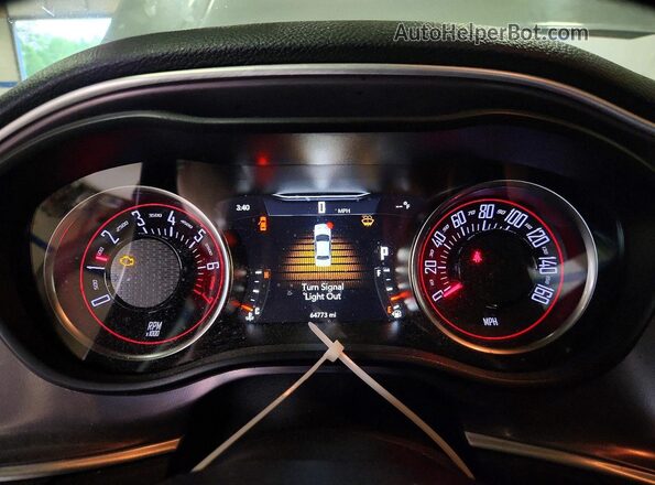 2C3CDZAG2KH525789 2019 DODGE CHALLENGER Gray Instrument cluster view