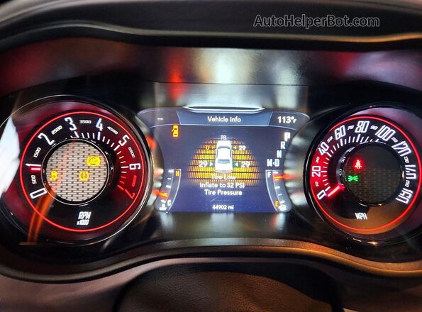2C3CDZAG2MH603362 2021 DODGE CHALLENGER Red Instrument cluster view