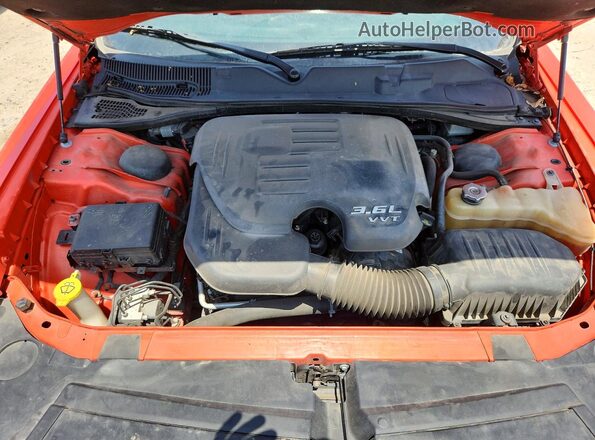2C3CDZAG3HH527527 2017 DODGE CHALLENGER Orange Rear interior view