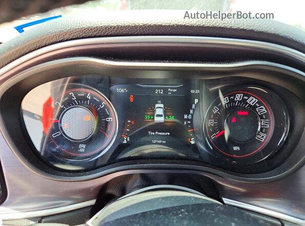 2C3CDZAG3HH527527 2017 DODGE CHALLENGER Orange Instrument cluster view