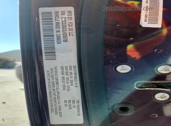 2C3CDZAG3LH206788 2020 DODGE CHALLENGER Purple Widok naklejki z numerem VIN