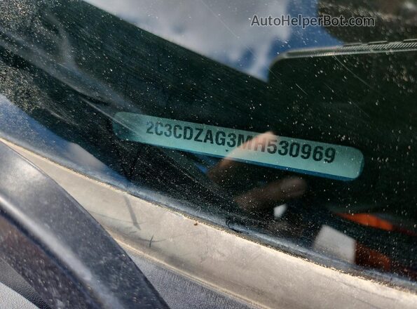 2C3CDZAG3MH530969 2021 DODGE CHALLENGER Blue Շարժիչի բաժամունքի տեսք