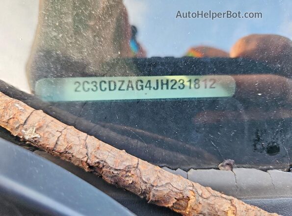 2C3CDZAG4JH231812 2018 DODGE CHALLENGER Black Вид підкапотного простору