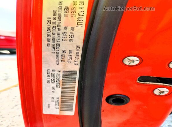 2C3CDZAG5GH353622 2016 DODGE CHALLENGER Orange Engine compartment view