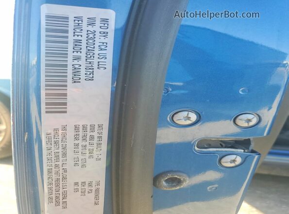 2C3CDZAG5LH187578 2020 DODGE CHALLENGER Blue Widok komory silnika