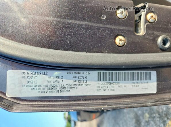 2C3CDZAG6HH578388 2017 DODGE CHALLENGER Charcoal Շարժիչի բաժամունքի տեսք
