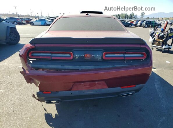 2C3CDZAG6JH280588 2018 DODGE CHALLENGER Burgundy Widok z tyłu