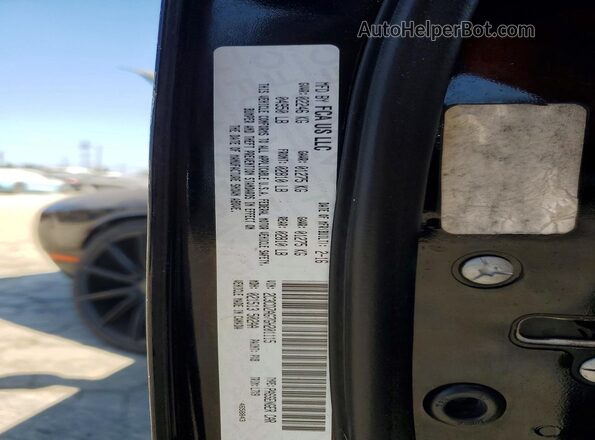2C3CDZAG7GH201115 2016 DODGE CHALLENGER Black VIN sticker view
