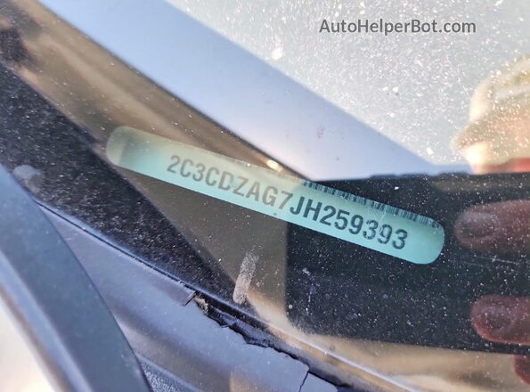 2C3CDZAG7JH259393 2018 DODGE CHALLENGER White Շարժիչի բաժամունքի տեսք