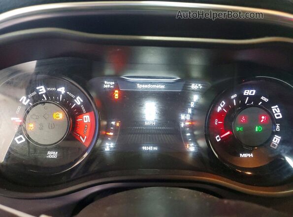 2C3CDZAG8GH255409 2016 DODGE CHALLENGER Черный Вид щитка приборов