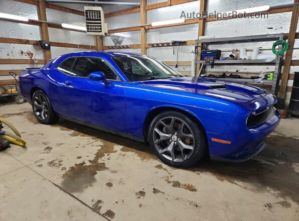 2C3CDZAG8JH252209 2018 DODGE CHALLENGER Синий Передняя правая четверть