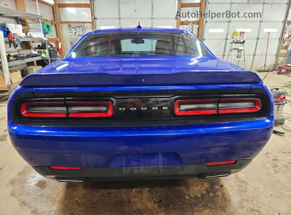 2C3CDZAG8JH252209 2018 DODGE CHALLENGER Синий Вид сзади