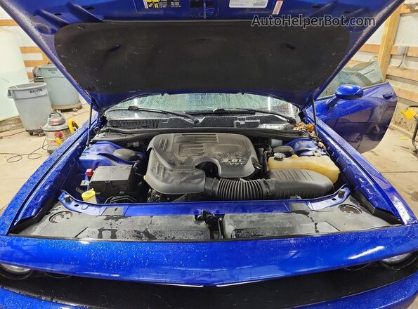 2C3CDZAG8JH252209 2018 DODGE CHALLENGER Синий Вид задней части салона