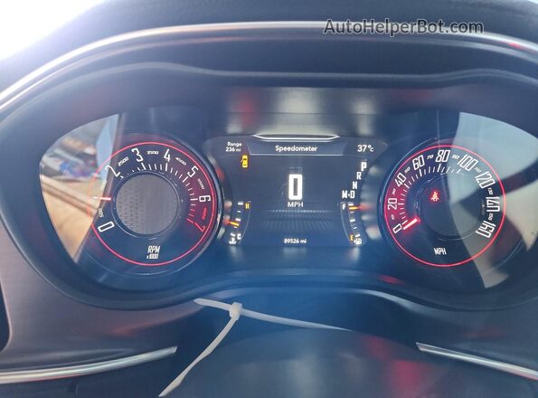 2C3CDZAG9GH202525 2016 DODGE CHALLENGER White ხელსაწყოთა პანელის ხედი