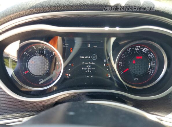 2C3CDZAG9JH259184 2018 DODGE CHALLENGER Gray Instrument cluster view