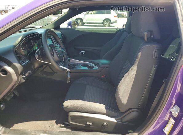 2C3CDZAG9KH558028 2019 DODGE CHALLENGER Purple Widok wnętrza z przodu