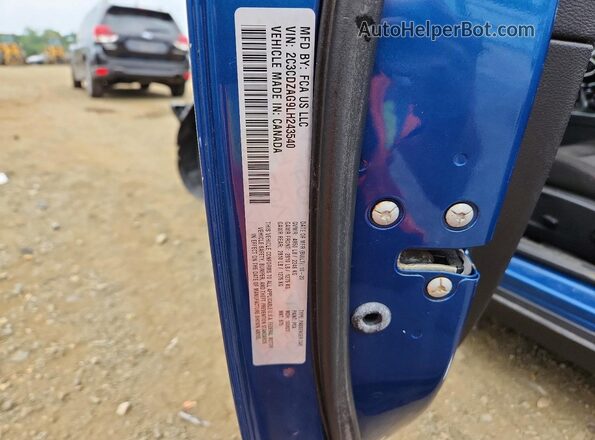 2C3CDZAG9LH243540 2020 DODGE CHALLENGER Blue Engine compartment view