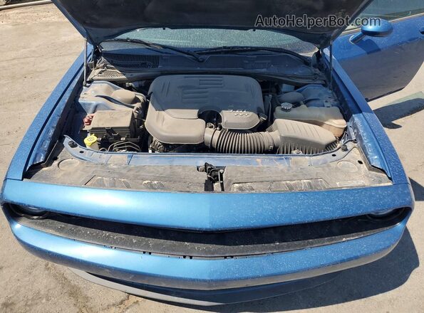 2C3CDZAGXPH574374 2023 DODGE CHALLENGER Blue Rear interior view