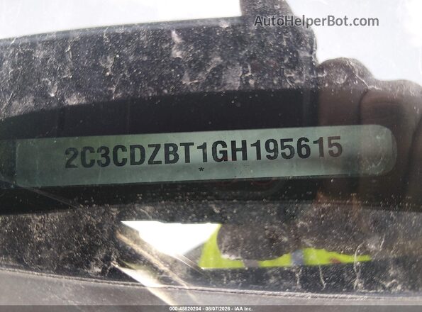 2C3CDZBT1GH195615 2016 DODGE CHALLENGER Серый Вид подкапотного пространства