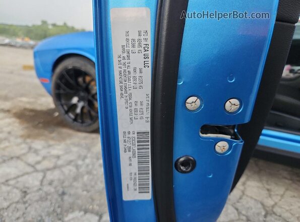2C3CDZBT1JH328025 2018 DODGE CHALLENGER Blue Вид підкапотного простору