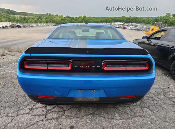 2C3CDZBT1JH328025 2018 DODGE CHALLENGER Blue Вид ззаду