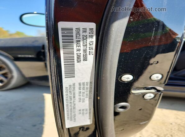 2C3CDZBT1NH155998 2022 DODGE CHALLENGER Black Widok naklejki z numerem VIN
