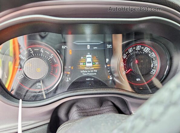 2C3CDZBT1PH621593 2023 DODGE CHALLENGER Gray ხელსაწყოთა პანელის ხედი