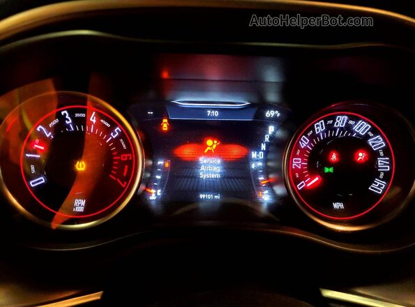2C3CDZBT3KH530365 2019 DODGE CHALLENGER Красный Вид щитка приборов