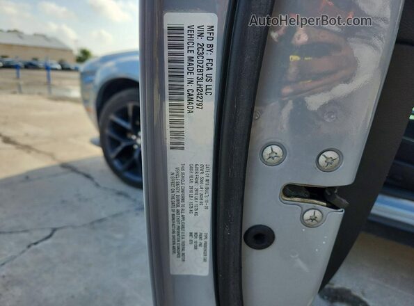 2C3CDZBT3LH242797 2020 DODGE CHALLENGER Gray ძრავის განყოფილების ხედი