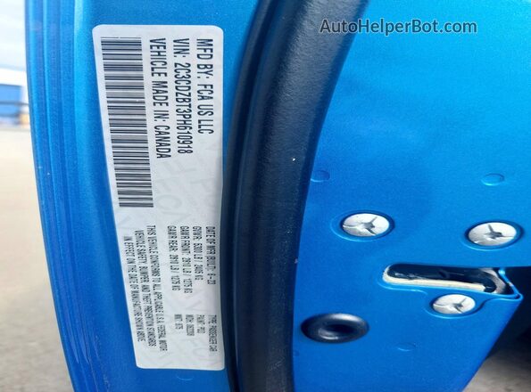 2C3CDZBT3PH610918 2023 DODGE CHALLENGER Blue Շարժիչի բաժամունքի տեսք