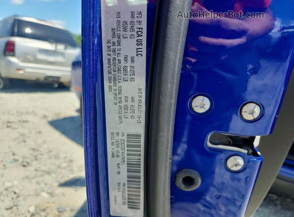 2C3CDZBT4KH747911 2019 DODGE CHALLENGER Blue ძრავის განყოფილების ხედი