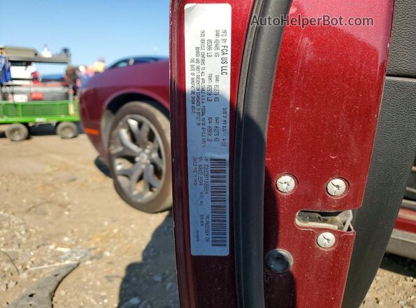 2C3CDZBT7JH286914 2018 DODGE CHALLENGER Burgundy ძრავის განყოფილების ხედი