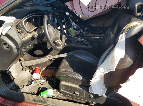 2C3CDZBT7JH286914 2018 DODGE CHALLENGER Burgundy წინა სალონის ხედი