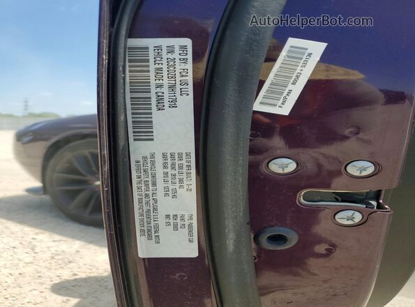 2C3CDZBT7NH117918 2022 DODGE CHALLENGER Purple Շարժիչի բաժամունքի տեսք