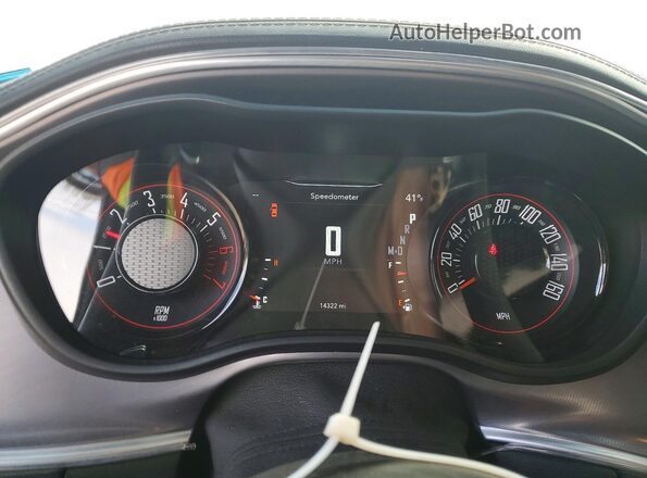 2C3CDZBT7NH247133 2022 DODGE CHALLENGER Burgundy Instrument cluster view