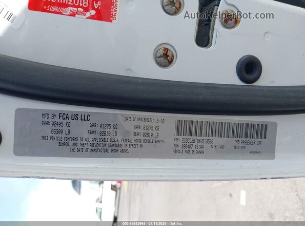 2C3CDZBT8KH513500 2019 DODGE CHALLENGER White ძრავის განყოფილების ხედი