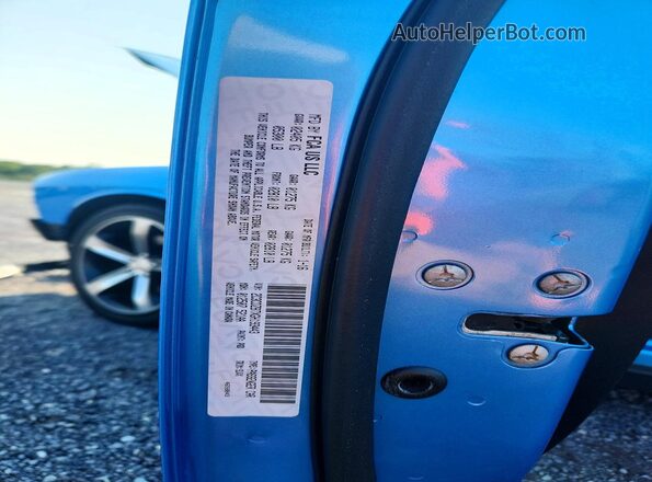 2C3CDZBTXGH193443 2016 DODGE CHALLENGER Blue ძრავის განყოფილების ხედი
