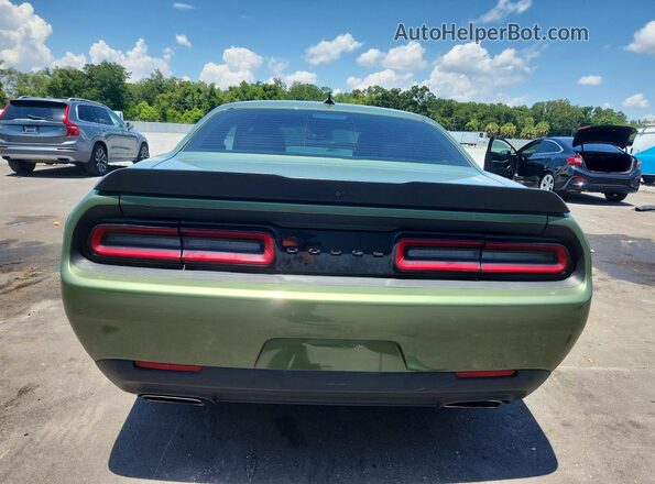 2C3CDZBTXNH212263 2022 DODGE CHALLENGER Green Вид ззаду