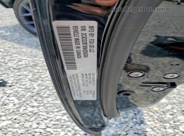 2C3CDZBTXNH254304 2022 DODGE CHALLENGER Black Widok naklejki z numerem VIN