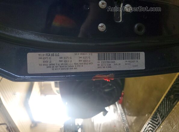 2C3CDZC99GH124620 2016 DODGE CHALLENGER Blue VIN sticker view
