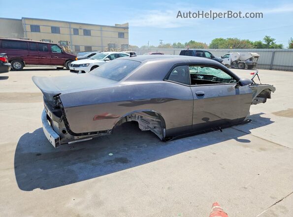 2C3CDZC99MH676484 2021 DODGE CHALLENGER Gray Trasero derecho