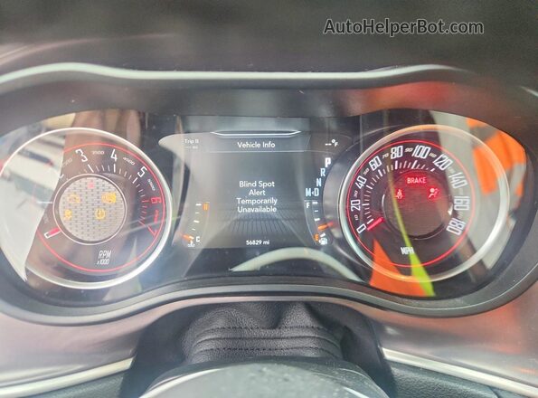 2C3CDZFJ0MH680851 2021 DODGE CHALLENGER Red Instrument cluster view