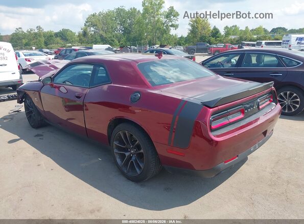 2C3CDZFJ0NH122578 2022 DODGE CHALLENGER Maroon Rear left