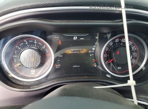 2C3CDZFJ1GH256292 2016 DODGE CHALLENGER Black Instrument cluster view