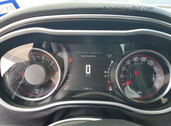 2C3CDZFJ1JH131252 2018 DODGE CHALLENGER Черный Вид щитка приборов