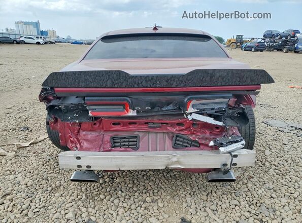 2C3CDZFJ1KH750130 2019 DODGE CHALLENGER Burgundy უკანა ხედი