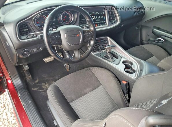 2C3CDZFJ1KH750130 2019 DODGE CHALLENGER Burgundy წინა პანელის ხედი