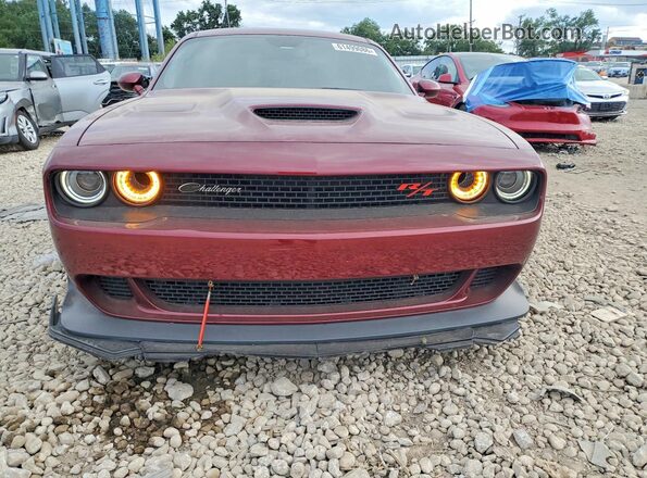 2C3CDZFJ1KH750130 2019 DODGE CHALLENGER Burgundy წინა ხედი